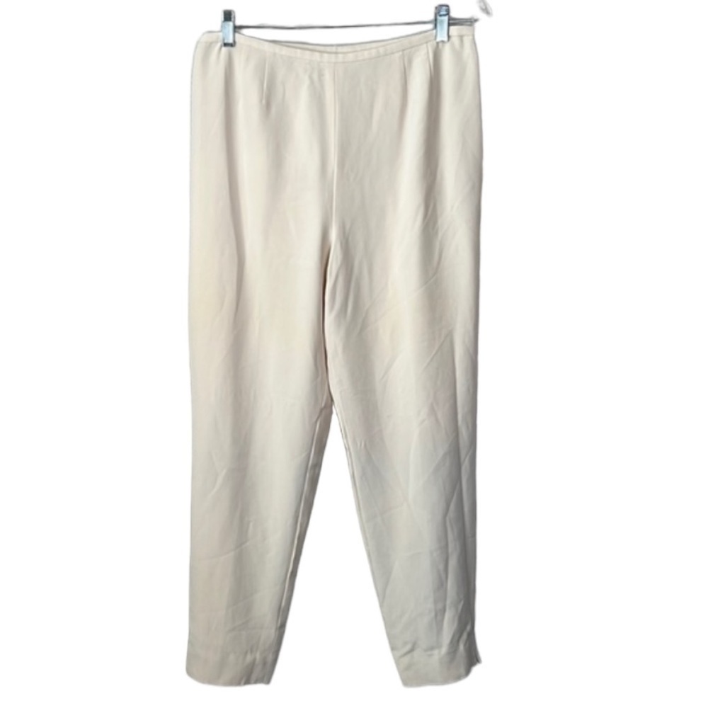 Doncaster Cream Ivory Silk Pull On Pants Size 12